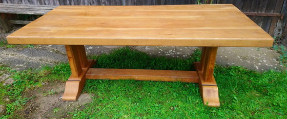 Image 1 of Solid Oak Monastery Table