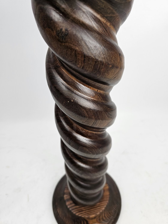 Image 1 of Brutalist solid wood candlestick large model 