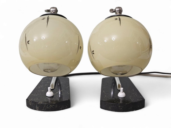 Image 1 of Pair of bedside lamps Mid-Century, 1950s