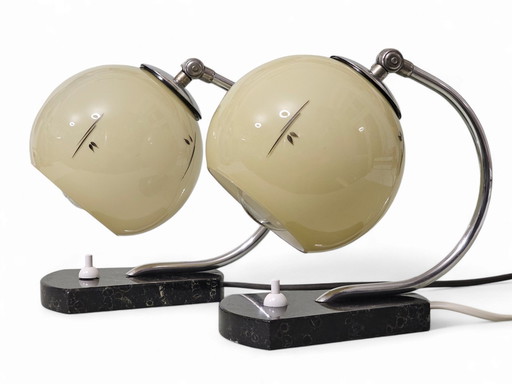 Pair of bedside lamps Mid-Century, 1950s