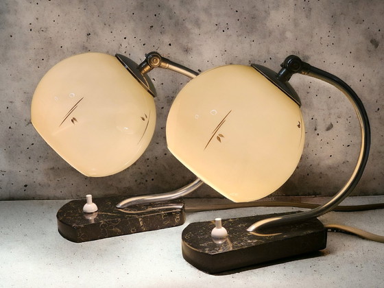 Image 1 of Pair of bedside lamps Mid-Century, 1950s