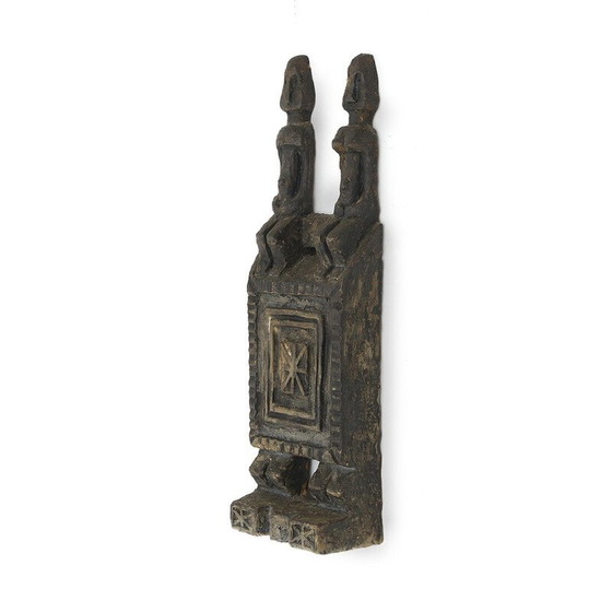 Image 1 of Vintage ceramic sculpture modeled and painted with African inspiration, 1960