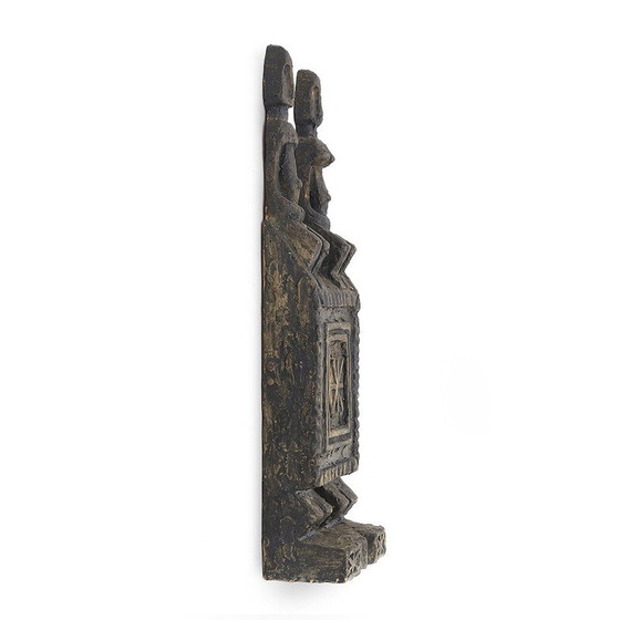 Image 1 of Vintage ceramic sculpture modeled and painted with African inspiration, 1960