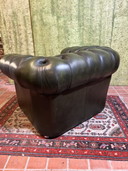 Chesterfield fauteuil baignoire en cuir vert Anglais