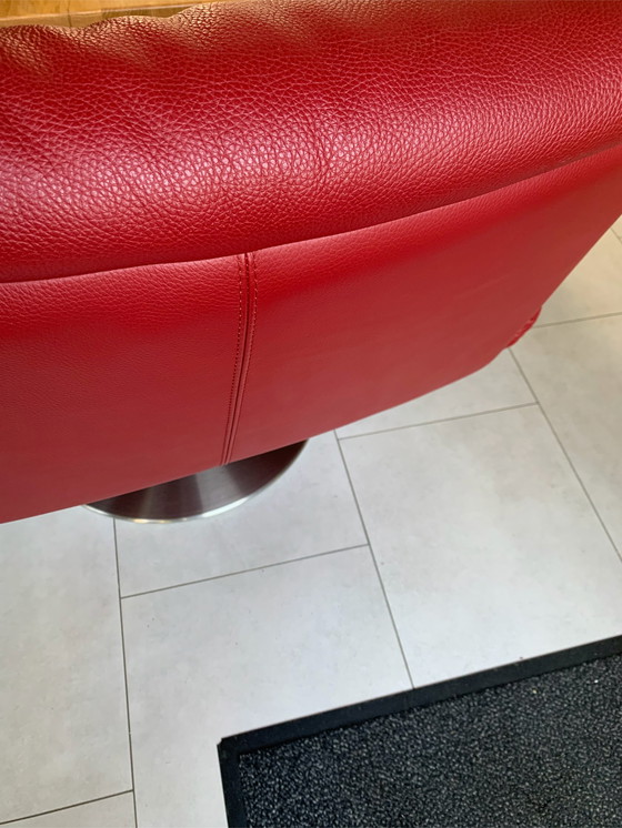 Image 1 of Fauteuil Leolux Cece cuir rouge