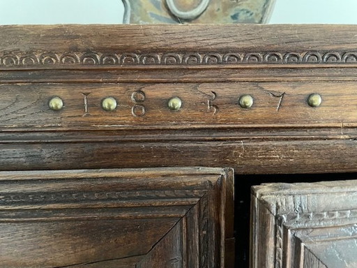 Antique Walnut Cabinet of 1857