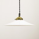 Lampada a sospensione Art Déco in opalino