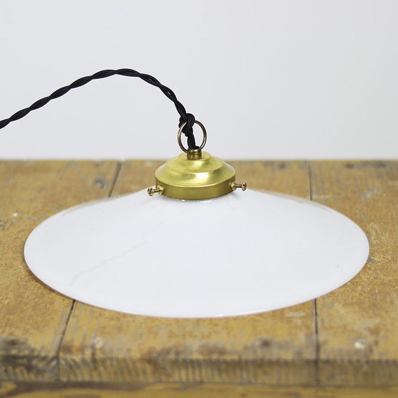 Image 1 of Art Deco Opaline Pendant Lamp