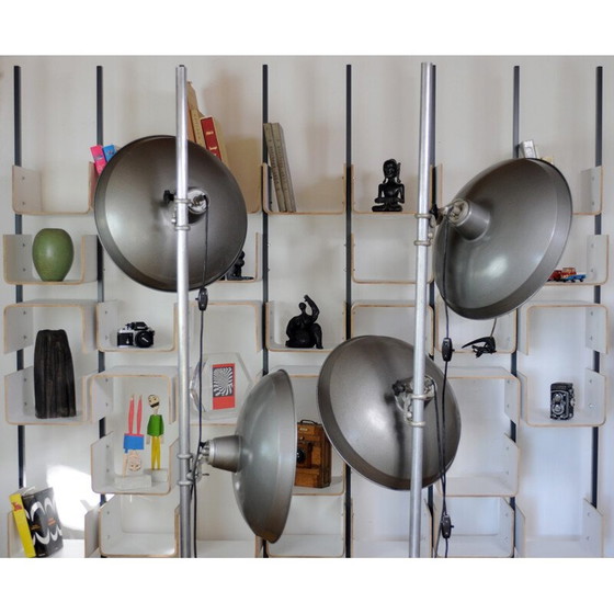 Image 1 of Pair of vintage double reflector floor lamps by Cremer, 1960