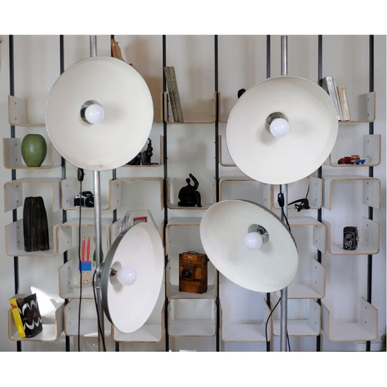 Image 1 of Pair of vintage double reflector floor lamps by Cremer, 1960
