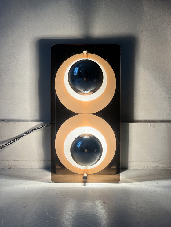 Image 1 of Disco wall lamp in smoked Plexiglas by Jacqueline Trocmé for Oxar, Design 1970