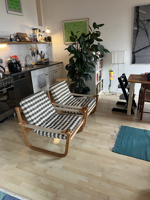 2x Yngve Ekstrom Swedese Armchairs