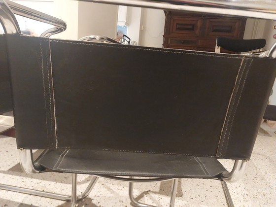 Image 1 of 5x chaises vintage à structure tubulaire