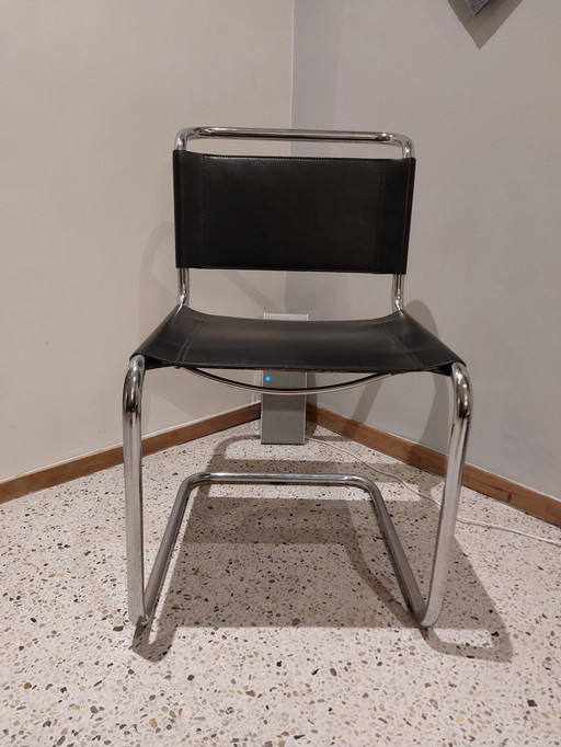 5x chaises vintage à structure tubulaire