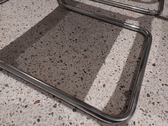 Image 1 of 5x chaises vintage à structure tubulaire