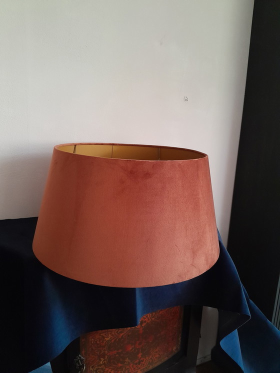 Image 1 of Lampshade velvet rust brown