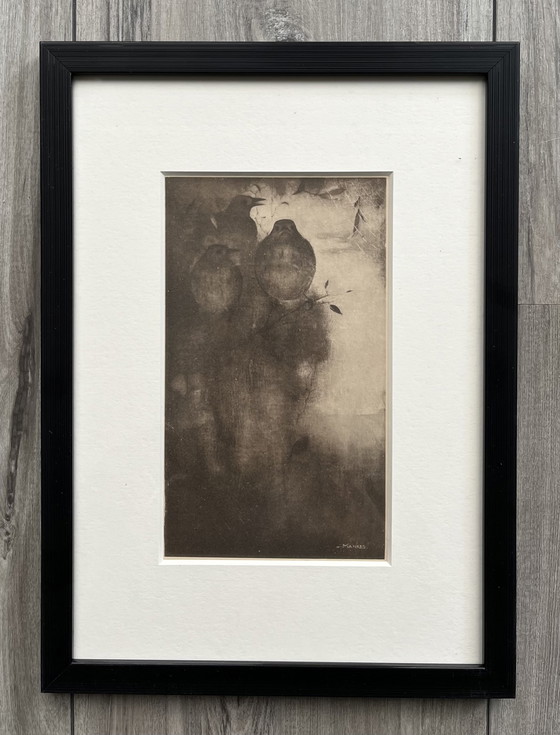 Image 1 of Jan Mankes Original Heliogravure Thrushes in Evening Mood