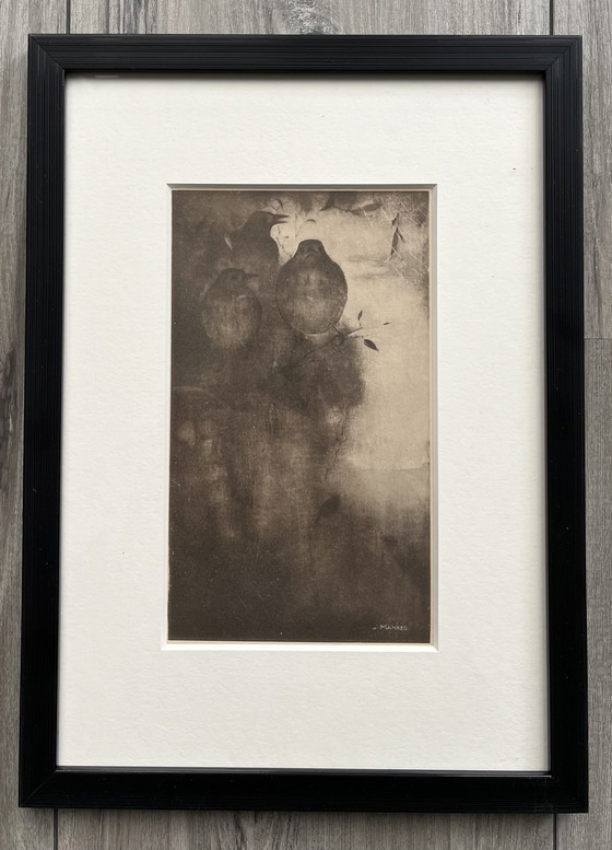 Image 1 of Jan Mankes Original Heliogravure Thrushes in Evening Mood