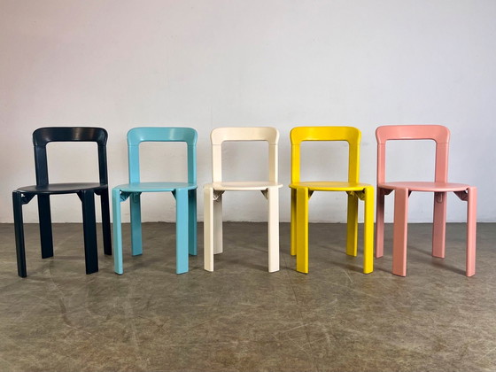 Image 1 of Chaises vintage Bruno Rey Kusch & Co Design 1970 nouvellement peintes