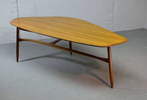 Svante Skogh Free Form Shaped Lacquered Kidney Coffee Table, Sweden, 1960s. Ref. CT025