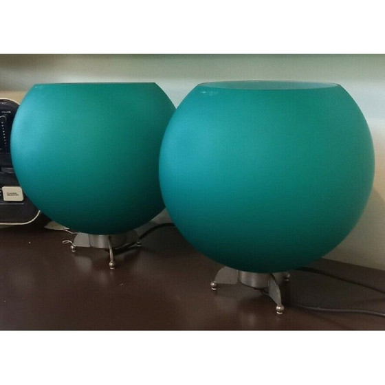 Image 1 of Pair of vintage De Majo lamps in Murano glass, 1970-1980s