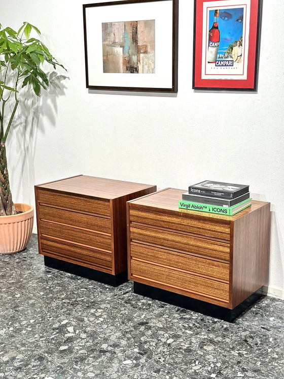 Image 1 of 2x Vintage Minimalist Drawer Cabinets