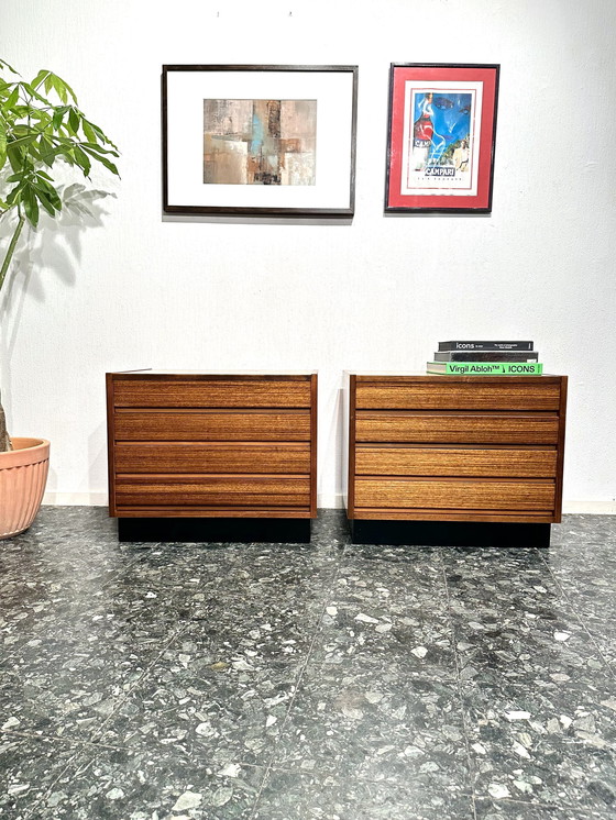 Image 1 of 2x Vintage Minimalist Drawer Cabinets