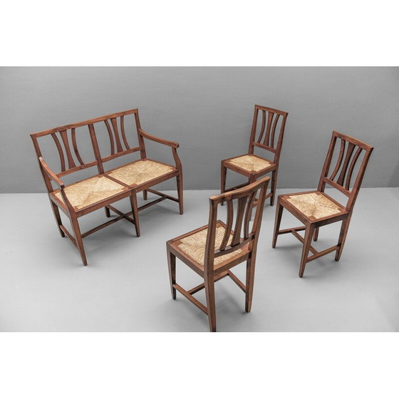 Image 1 of Vintage cherry wood dining set, Spain 1960