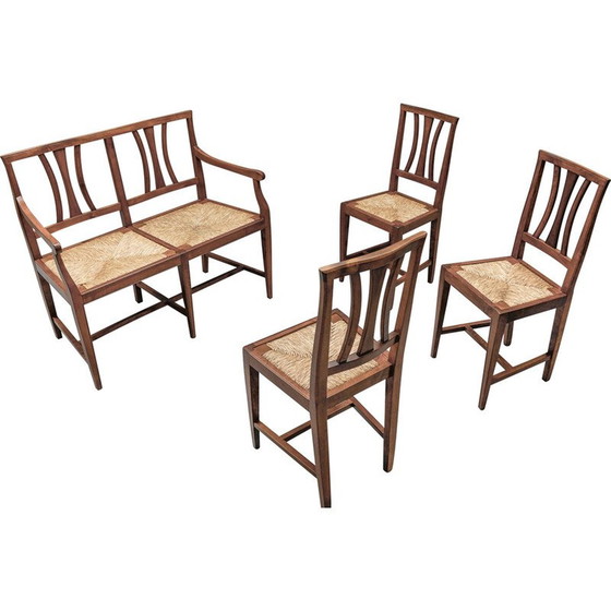 Image 1 of Vintage cherry wood dining set, Spain 1960