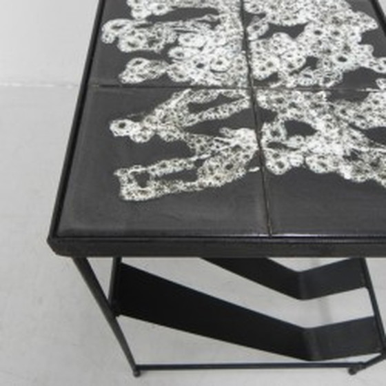 Image 1 of Porte-journaux, porte-revues, plateau de table en carreaux - 1960s