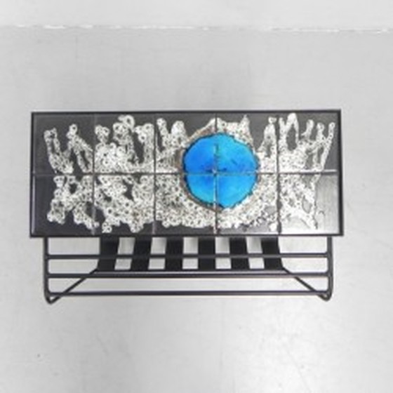 Image 1 of Porte-journaux, porte-revues, plateau de table en carreaux - 1960s