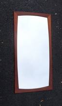 Mirror wall mirror teak beautiful shape 50s