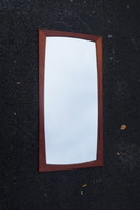 Mirror wall mirror teak beautiful shape 50s