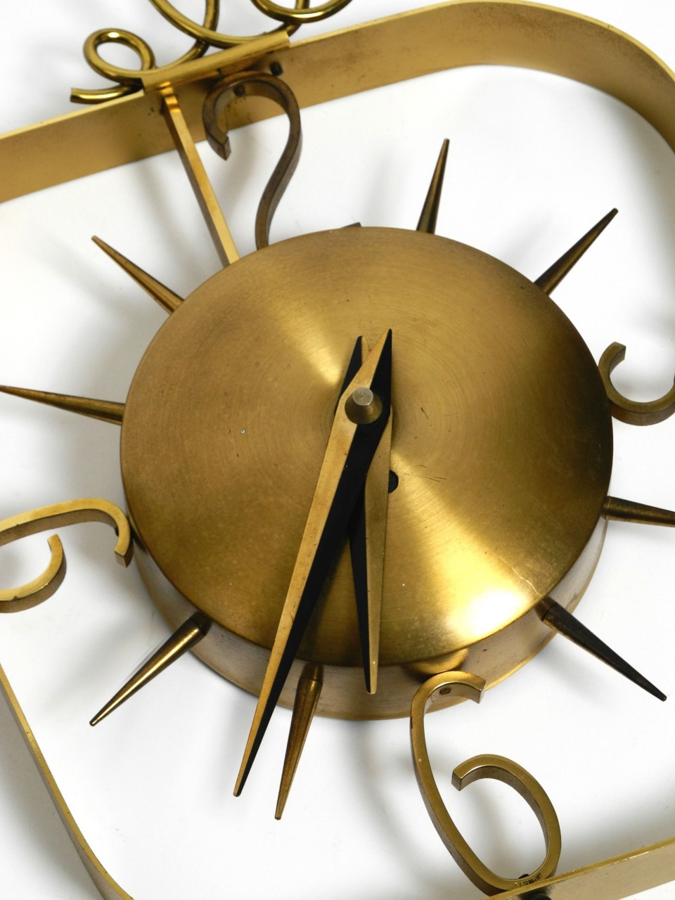Beautiful Very Classy Mid Century Modern Kienzle Brass Wall Clock