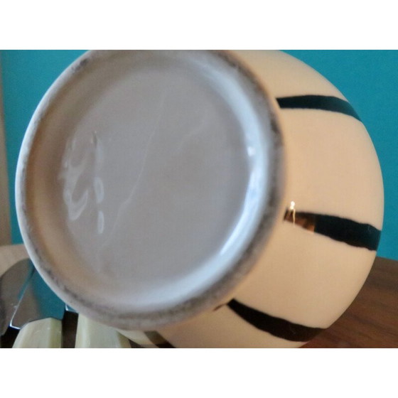 Image 1 of Set of 10 vintage knives in resin with ceramic vase, France 1950