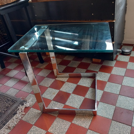 Image 1 of Vintage Design Gebra Glass Side Table.