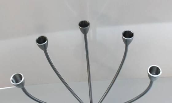 Image 1 of Hagberg Metal Candlestick, Sweden, 20th century.