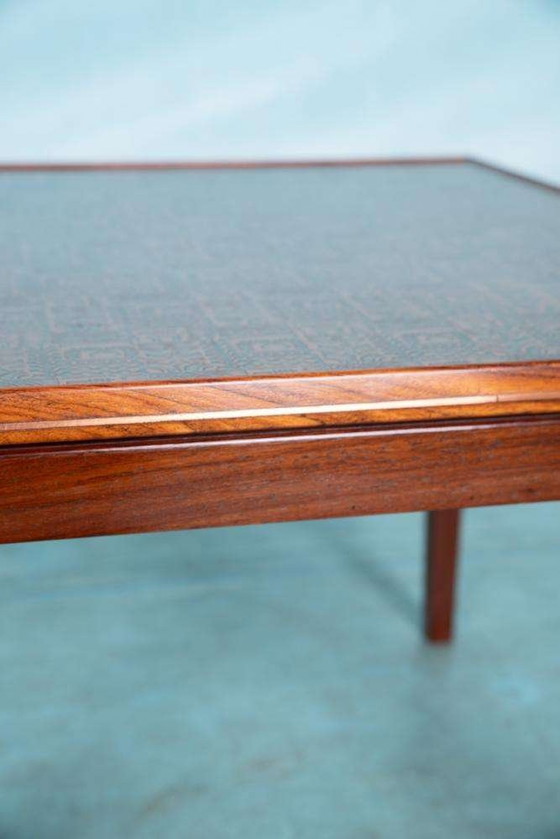 Image 1 of Midcentury Danish design table punched copper vintage table