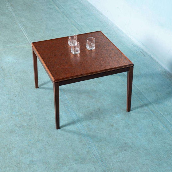 Image 1 of Midcentury Danish design table punched copper vintage table