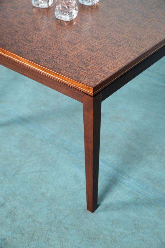 Image 1 of Midcentury Danish design table punched copper vintage table
