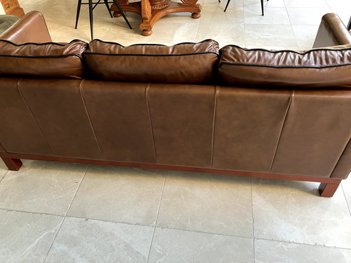 Jan Frantzen 3 Seater Sofa, Leather Cognac.