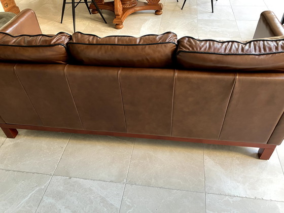 Image 1 of Jan Frantzen 3 Seater Sofa, Leather Cognac.