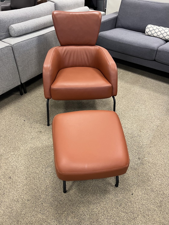 Image 1 of Harvink Clip armchair with leather Leather 