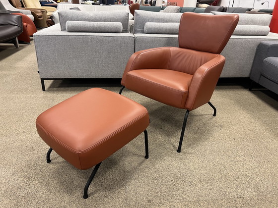 Image 1 of Harvink Clip armchair with leather Leather 