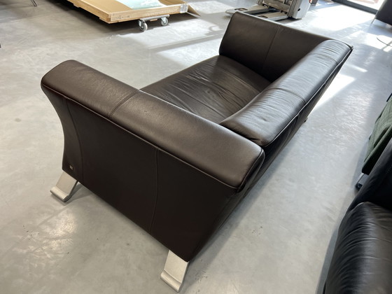 Image 1 of Rolf Benz 322 2.5 seater sofa brown leather