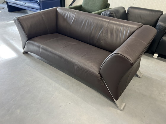 Image 1 of Rolf Benz 322 2.5 seater sofa brown leather