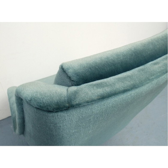 Image 1 of Vintage club armchair in blue velvet, 1950s