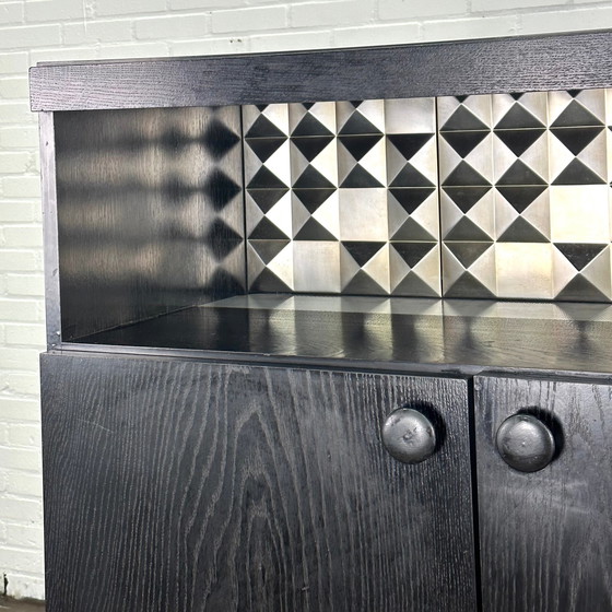 Image 1 of Black brutalist cabinet