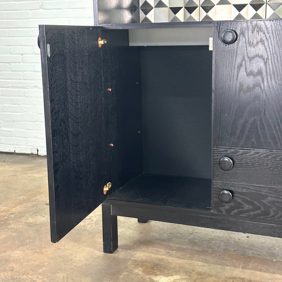 Image 1 of Black brutalist cabinet