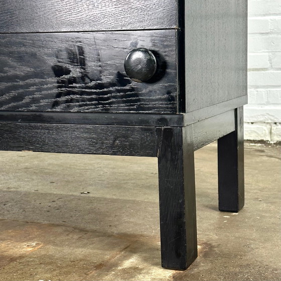 Image 1 of Black brutalist cabinet